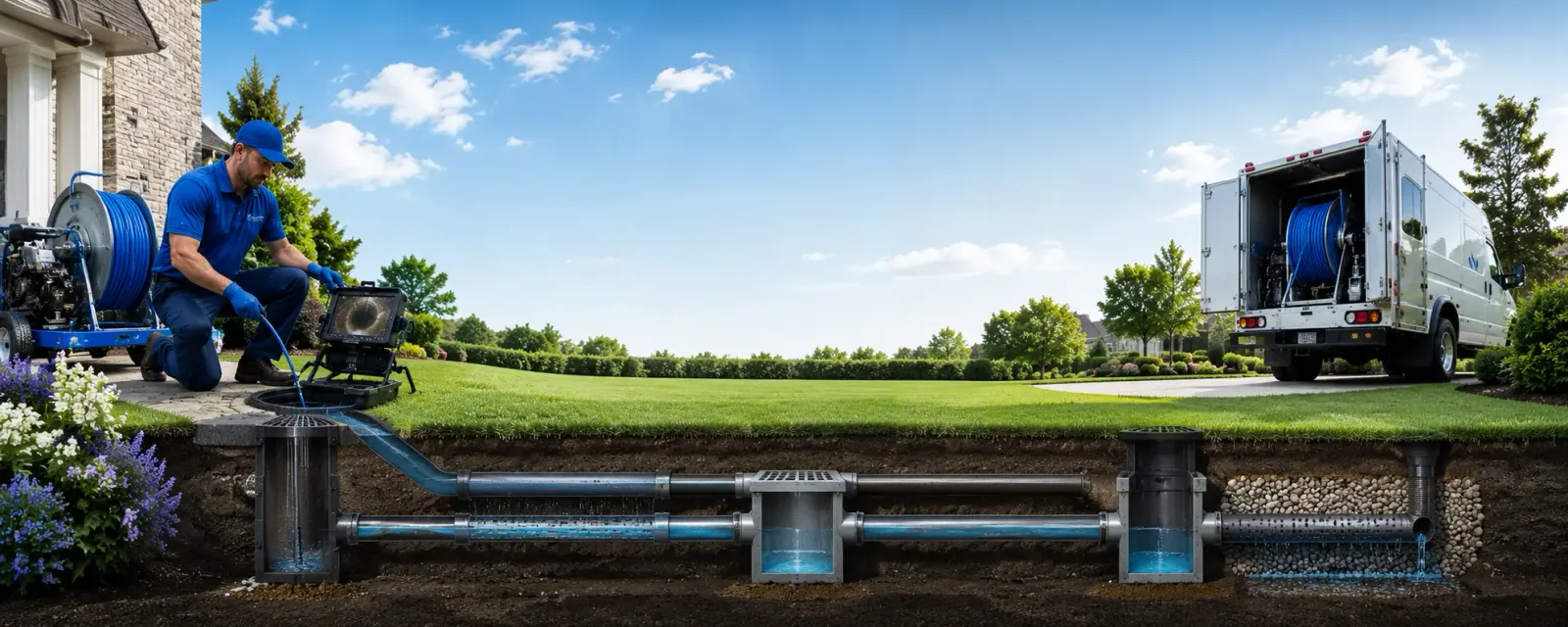 Outdoor drain cleaning information for Brashear, TX